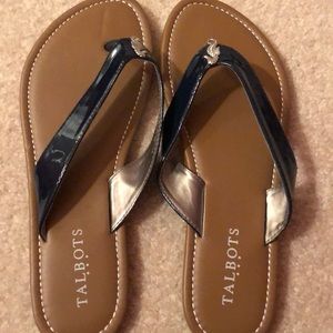 Talbots Navy Flip Flop Sandals